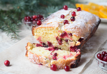 Cranberry bread with orange zest