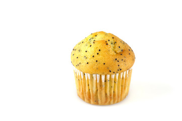 fresh muffin isolated on white background
