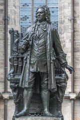 Statue of Sebastian Bach in Leipzig, Germany