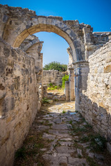 Fototapeta na wymiar Ruins of an Orthodox monastery in Cyprus