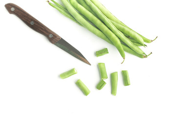 Green Kidney Beans Pods Sliced