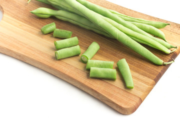 Green Kidney Beans Pods Sliced