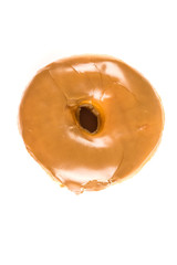 Maple bar donut isolated on a white background