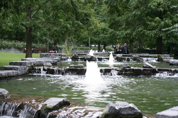river lake water fountain