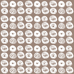 Hand drawn doodle retro pattern. Abstract vector retro  background.