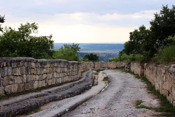 Fototapeta premium Chufut-Cale, ancient city near Bakhchisaray, Crimea, Russia