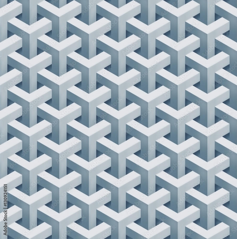 Poster White abstract geometrical seamless background 3d rendering