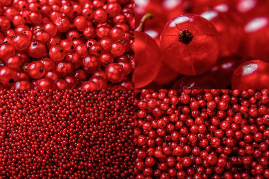 image set of red currant texture