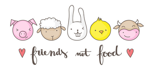 Friends not food - obrazy, fototapety, plakaty