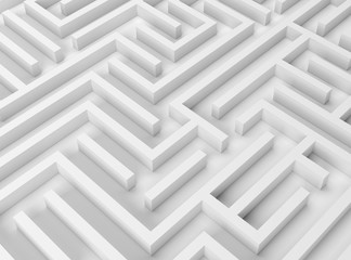 3D maze illustration strategy challenge business problem