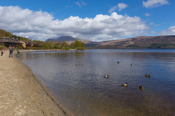 Loch Lomond Scotland UK in The Trossachs National Park famous Scottish tourist destination