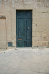 Old green door