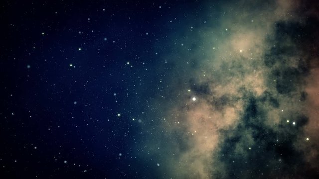 Slow Motion Multi-Colored Serene Deep Space Galaxy and Stars Background Animation 4K