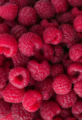 Fresh raspberries background