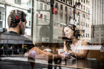 Couple in a bar outdoors