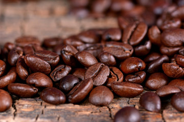 Black coffee beans