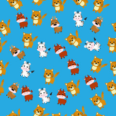 illustration of a Cute bull