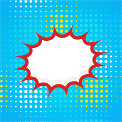 Colored Pop Art blue background