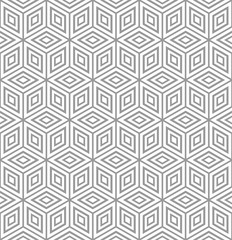 Seamless geometric texture. 3D illusion.
