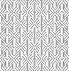 Seamless geometric texture. 3D illusion.