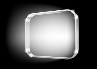 Shiny glossy of metal 3d banner