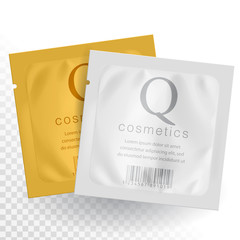 Realistic Gold and White template Packaging