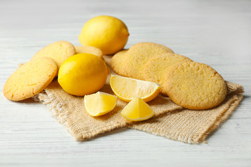 Homemade cookies with lemon flavor.