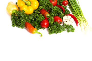 Fototapeta na wymiar vegetables isolated on a white background