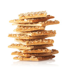 Cereal cookies on white background