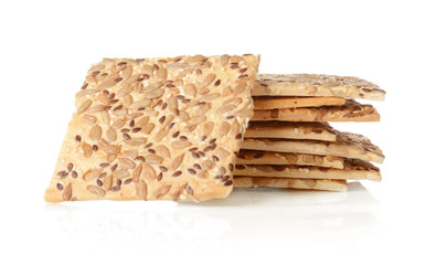 Cereal cookies on white background