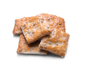 Cereal cookies on white background
