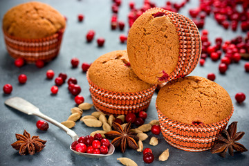Honey muffins cakes