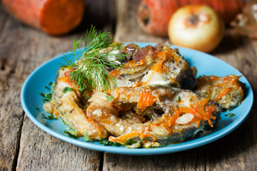 Escabeche of fish with vegetables
