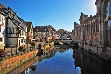 Fototapeta na wymiar I canali di Colmar, Alsazia - Francia