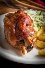 Roast pork knuckle.