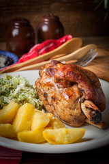 Roast pork knuckle.