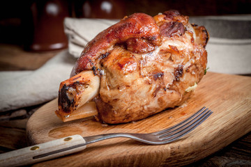 Roast pork knuckle.