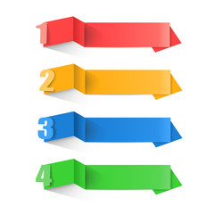 infographic origami number