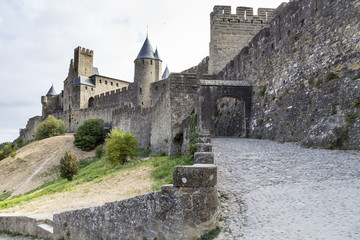 Fototapeta na wymiar Carcassonne - fortified French town