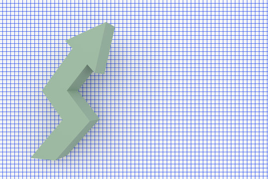 3d rendering of arrow for process concept info graphic deisign