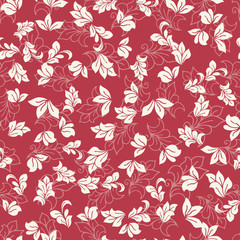 Seamless background, vector pattern for cushion, pillow, bandanna, kerchief, shawl fabric print. Texture for clothes and bedclothes. Hand drawn floral pattern made of doodles. Cartoon flowers