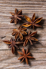 anise on a wooden table