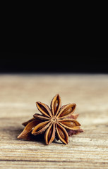 Anise star on vintage table