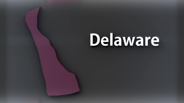 4K Delaware USA State Shape and Title Minimal Design with Matte 2