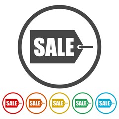 Sale Tags icons set 