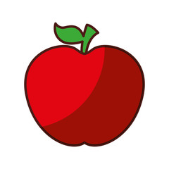 apple fresh fruit icon vector illustration design
