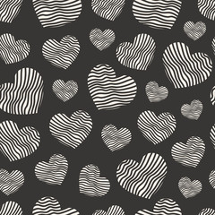 Abstract geometric pattern heart. Romantic Valentine's Day theme