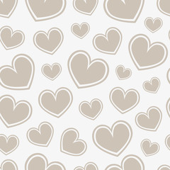 Love seamless geometric pattern on Valentine's Day. Romantic vec