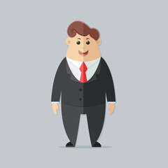 Man in a suit with a red tie. Office worker, manager, accounts d