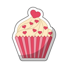 delicious sweet cupcake icon vector illustration design